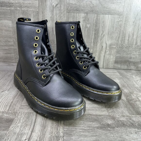 Dr. Marten's Zavala Women's size 6 Black Leather Combat Boots - Picture 2 of 8